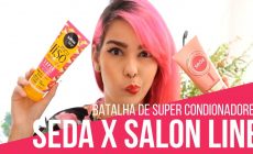 Batalha de máscaras Super Condicionador Seda x Salon Line